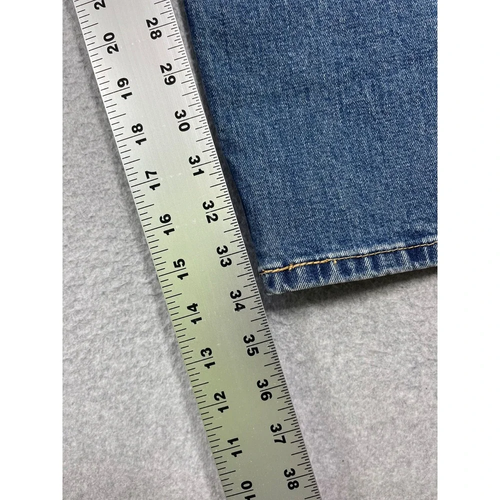 Levis 505 Jeans Mens 32x34 Blue Denim Regular Fit Stretch Straight Leg